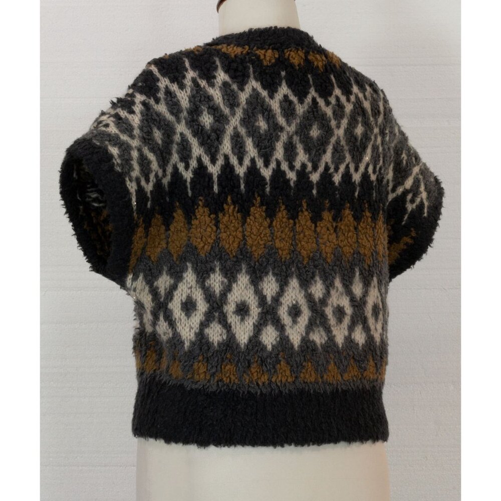 $4500 BRUNELLO CUCINELLI CASHMETE BLEND SEQUIN FUZZY SWEATER 2022 COLLECTION XS - Picture 6 of 10